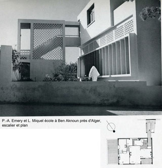 Architectes Emery et Miquel : Ecole à Ben Aknoun