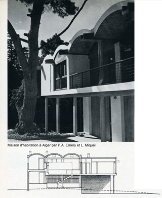 Architectes Emery et Miquel : maison d'habitation à Alger