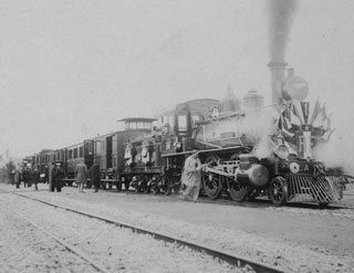 Le train du Président Loubet en gare de Bel-Abbès