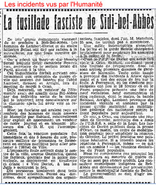 Extrait de l'Humanité de Février 1937