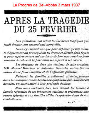 Extrait du journal belabbesien du 3 mars 1937