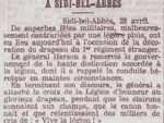 Extrait de presse, a Sidi-bel-Abbes