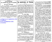 Le Figaro des 15 et 16 septembre 1932