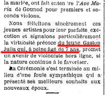 Extrait du journal Le Progrés en 1900