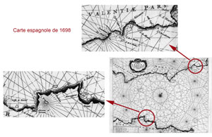 Carte des côtes espagnoles et de la Barbarie