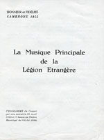 page 2 du programme du concert de Camerone 1955