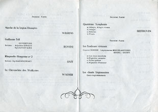 pages 5-6 du programme du concert de Camerone 1955