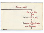 programme du concert de Camerone 1954, titre