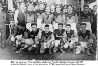 Le SCBA section Rugby en 1931